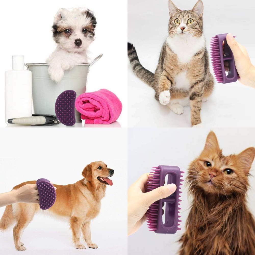 Famobest Dog Brush & Cat Brush, Soft Silicone Dog Grooming Brush, Pet Bath & Massage Brush for Cats and Dogs with Short or Long Hair, Cat Slicker Shedding Hair Brush for All Pet Sizes : Pet Supplies