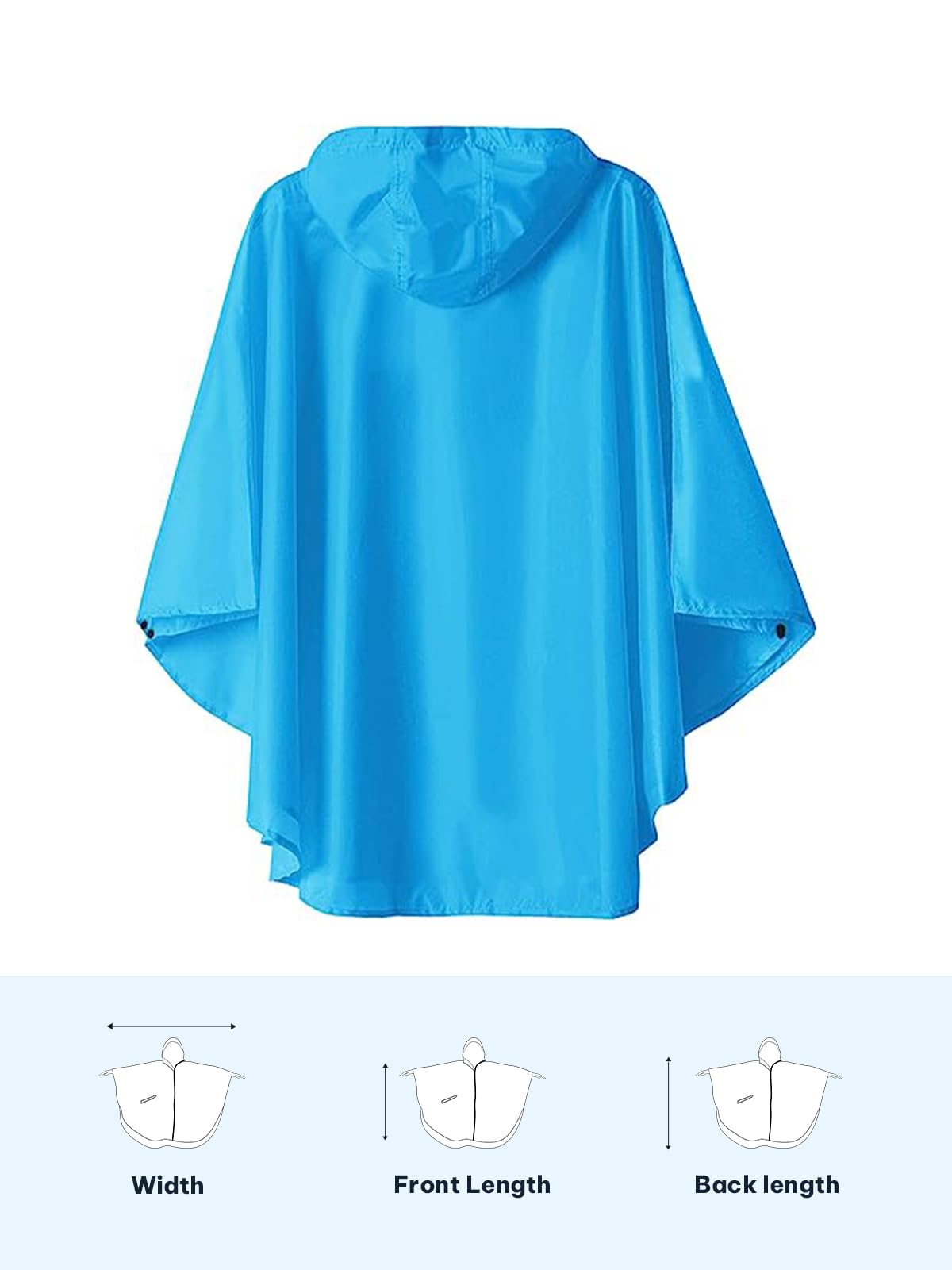 SaphiRose Lightweight Kids Rain Poncho Jacket Waterproof Outwear Rain Coat