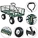 Ollieroo Utility Wagon Farm and Ranch Heavy-Duty Steel Garden Cart with Removable Folding Sides and 10