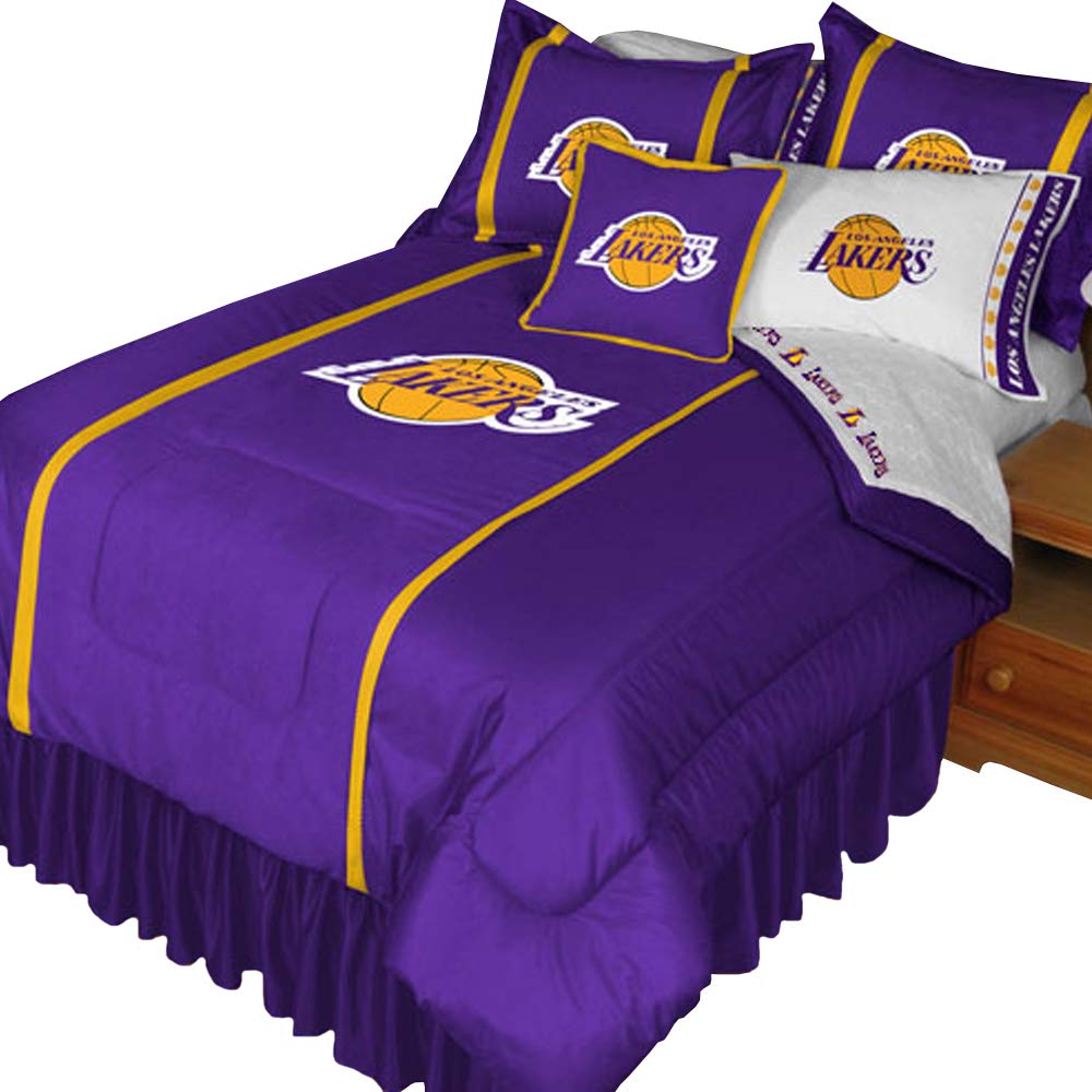 Buy Nba Los Angeles Lakers Queen Sidelines Comforter Set Online At