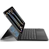 ESR for iPad Pro 11 Inch Case with Keyboard M5/M4 (2025/2024) with Trackpad | Magnetic Detachable Case with Keyboard, Fully Portrait/Landscape Stand,Color Backlit Keys, Pencil Clasp, Ascend Series, Black