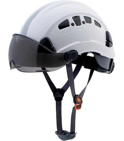 SAFEBUILDER Safety Helmet Hard Hat With Visor Clear & Tinted Adjustable