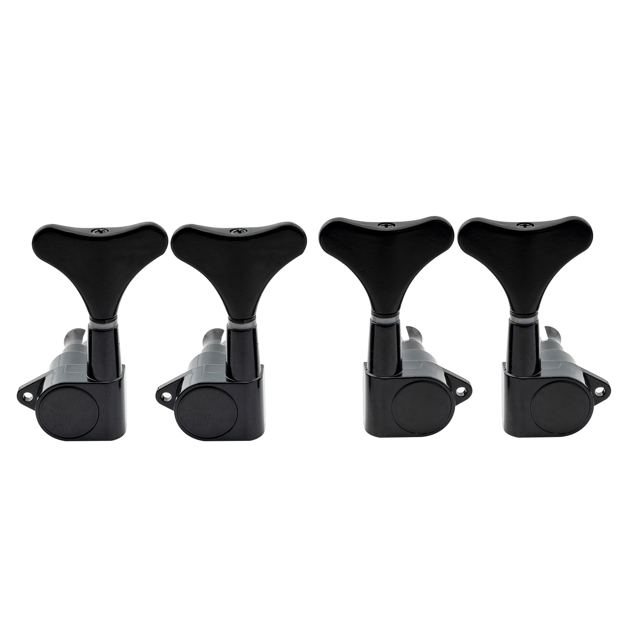 Musiclily 2R2L Sealed Bass Tuners Tuning Pegs Keys Machine Heads Set for 4 String Electric Bass, Black