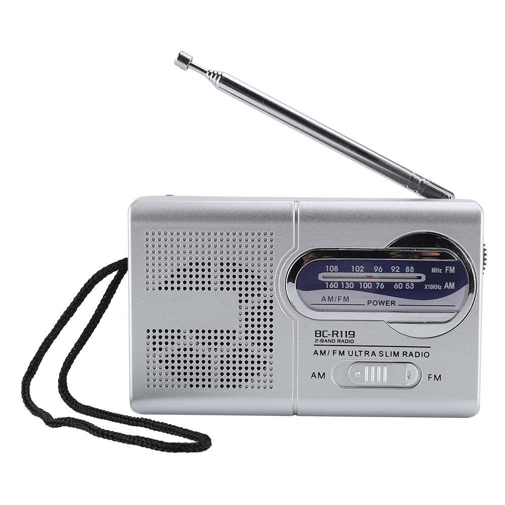 Radio, Multi-function Portable Compact Mini Pocket AM/FM BC-R119 Radio Speaker Receiver Telescopic Antenna
