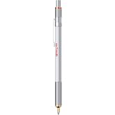 Rotring 800 Retractable Ballpoint Pen, Medium Point, Silver