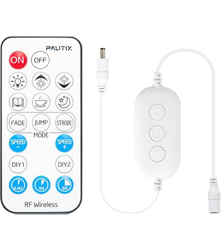 2x Dimmer PWM Per Strisce LED 12V-24V 3A – Controllo Rotativo 0-100%, Attacco DC 5.5x2.1mm, Per LED SMD E COB, Bianco