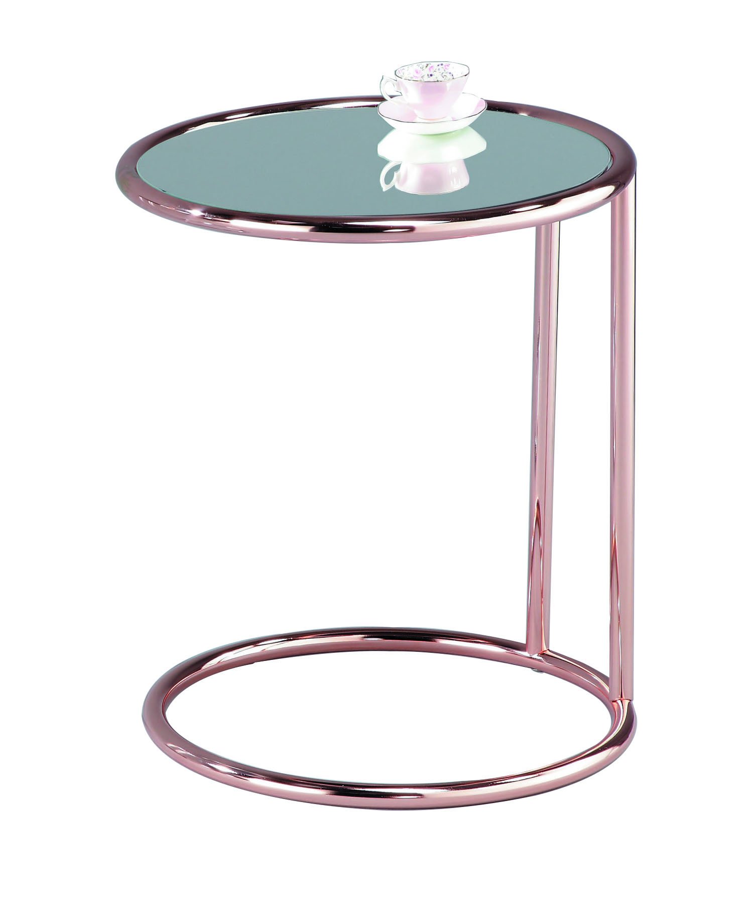 ASPECT Mia Round Side Coffee End Sofa Table, Copper/Mirror, 45x45x52 cm