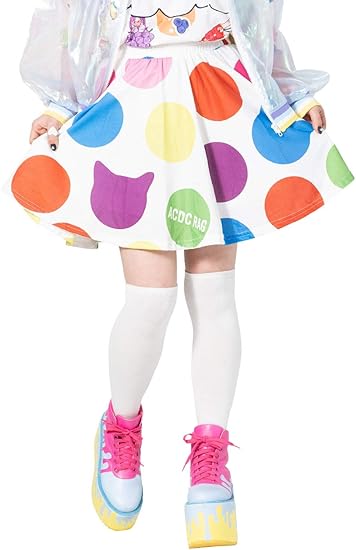 Amazon エーシーディーシーラグ Bigドット フレアスカート Acdc Rag 原宿系 ファッション レディース 水玉 個性的 派手かわ ゆめかわいい スカート 通販