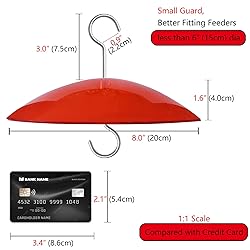 8" Mini Weather Guard for Bird Feeder - 2 PC x