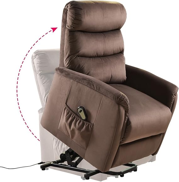 Giantex Power Lift sillón reclinable para la Tela Suave y Caliente de