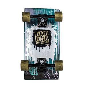 Locker Board Mini Cruiser Board & Kids Skateboard (Sustainable Alternative to Plastic Boards) - As seen on Shark Tank (Lockerboard Small Skateboard Mini Cruiser Boards Fit in Backpack)