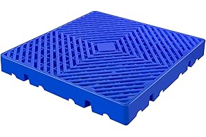 TMINEL Plastic Pallets for Basement Storage Lightweight Plastic Pallets with Plastic Grate Nestable Plastic Pallets for Indoor and Outdoor Waterproof Storage (1pcs-15.74 * 15.74 * 1.96in)