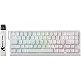 ATTACK SHARK X68 PRO HE Wireless Rapid Trigger Gaming Keyboard with Adjustable Actuation,8K Polling Rate,Hall Effect Magnetic Switch,Hot-Swap,RGB Backlit,BT/2.4GHz/Wired,for FPS Games-White