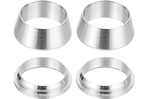 PATIKIL 3/8" Tube OD 316 Stainless Steel Compression Tube Fitting Sleeve, 2 Pack Double Ferrule Ring Tubing Fitting Assortmen