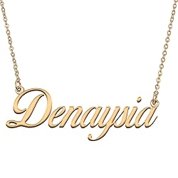 HUAN XUN Customized Custom Simple Any Name Necklace