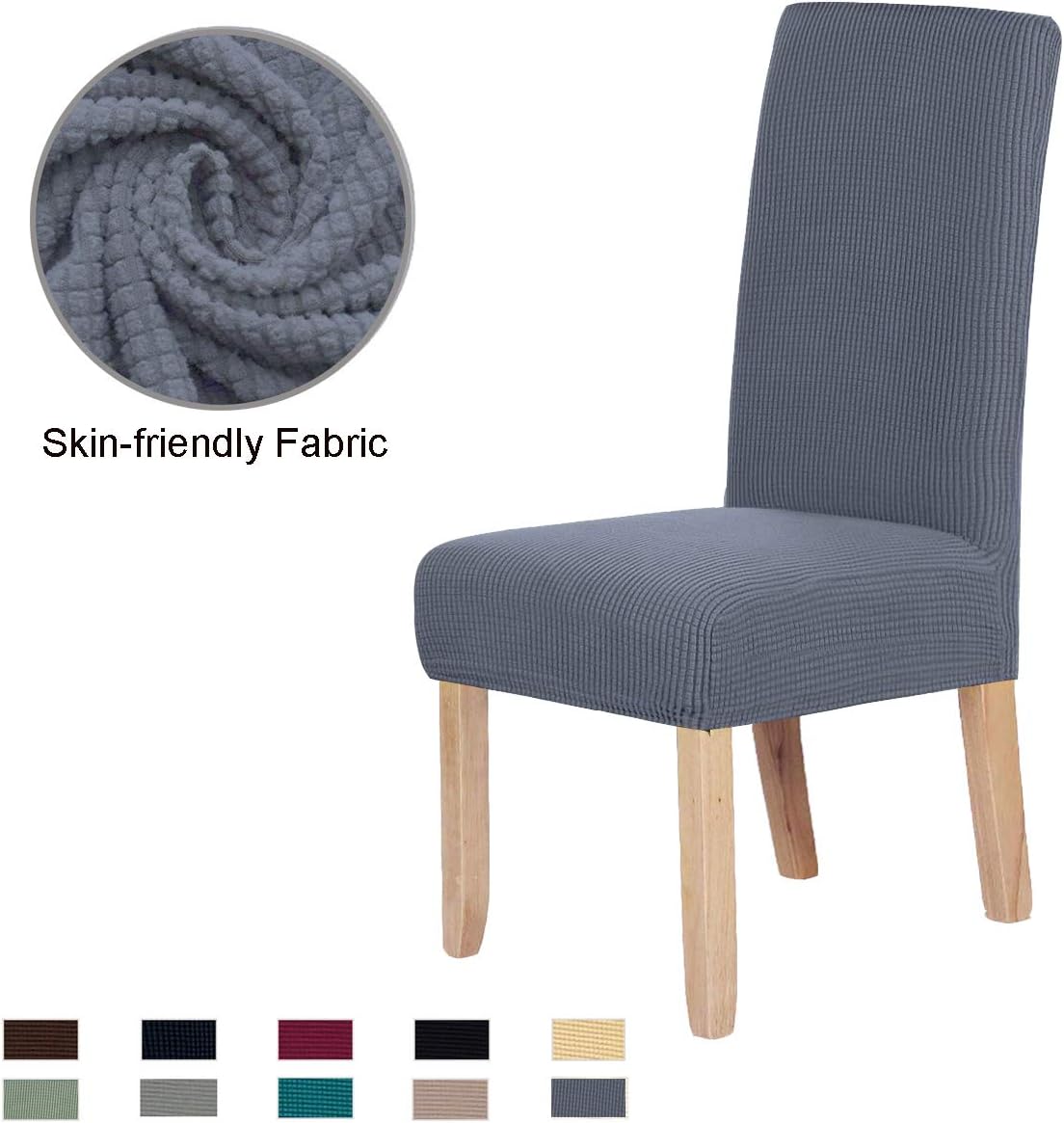 Jacquard Dining Room Chair Slipcovers Sets Stretch Furniture Protector Covers for Armchair Removable Washable Elastic…