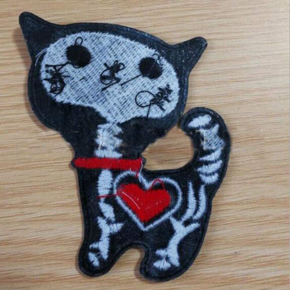 Decoration Pour Vetements Motif Chat Avec Cœur Les Bracelets Patch Brode Motif Chat Mignon A Mettre Sur Les Vetements Les Accessoires