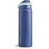 ENCOOL Leakproof Insulated Water Bottle with Straw Dual-Sip Water Bottle Bag-Safe Design for Work, Commute & Gym – Keeps Drinks Cold All Day, 32 oz, Blueberry