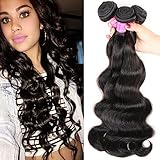 VRBest Hair 6a Brazilian Virgin Hair Body Wave 3 Bundles 100% Unprocessed Virgin Human Hair Weave Extensions Natural Color (100+/-5g)/pc