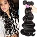 VRBest Hair Brazilian Virgin Hair Body Wave 3 Bundles 100% Unprocessed Virgin Human Hair Weave Extensions Natural Color (100+/-5g)/pc
