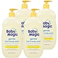 Baby Magic Gentle Hair & Body Wash, Soft powder scent, 30 Fl Oz, Pack of 4, With nourishing Calendula and Coconut Oil