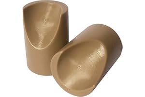 GLUPOSTI 8 Beige Folding Chair V-Tip Stabilizer Caps, 7/8 Inch ID - Heavy Duty Nylon End Caps, Non-Marring Round Top of Leg Protectors, Compatible Replacement Stability Plugs for Metal & Padded Folding Chairs