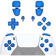eXtremeRate Replacement D-pad R1 L1 R2 L2 Triggers Share Options Face Buttons, Blue Full Set Buttons Compatible with ps5 Controller BDM-030 BDM-040 BDM-050 - Controller NOT Included