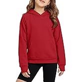 Yesfashion Girls Thin Hoodie Sweatshirt Fall Lightweight Pullover Christmas Top Tshirt with Thumb Hole for 5-14 Years