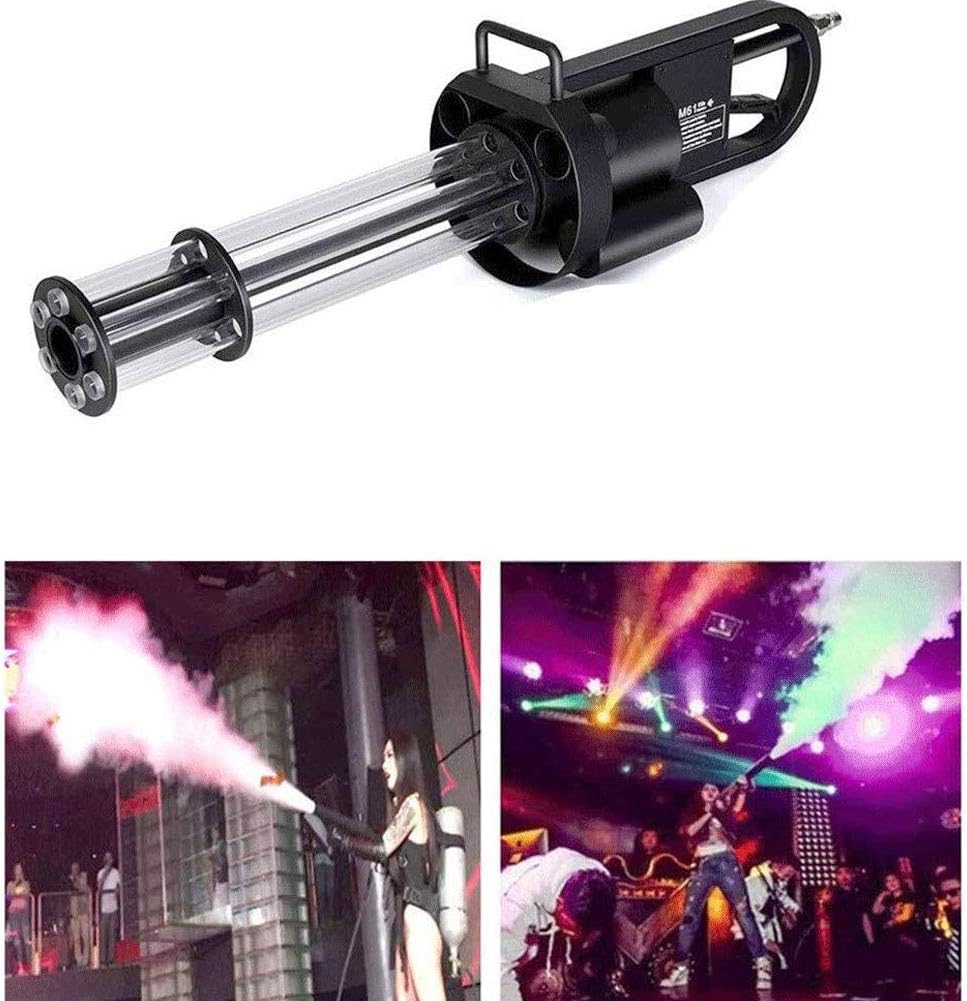 Handheld Fog Machine CO2 Smoke Machine with LED Lighting for Halloween Wedding Party Disco DJ Effect CO2 Air Column Gun Stage Use No Power Required
