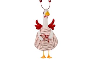 AYMOLAS Valentine's Day Cupid's Arrow Dress Goose Outfit Valentine Angel's Wings Costume Cute Goose Clothes for 23" H Plastic and Cement Statue Garden Lawn Patio Outdoor Decoration