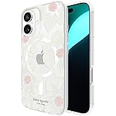 Kate Spade New York iPhone 16 Case - Compatible with MagSafe - Designer Phone Case - Hollyhock Cream Floral
