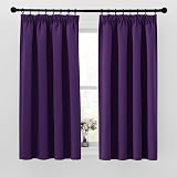 PONY DANCE Purple Blackout Thermal Curtains 46x54 2 Panels Pencil Pleat