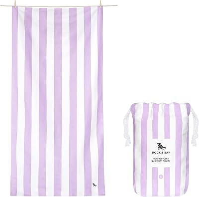 Dock & Bay Beach Towel Cabana Light Lombok Lilac Large 160x90cm Quick Dry