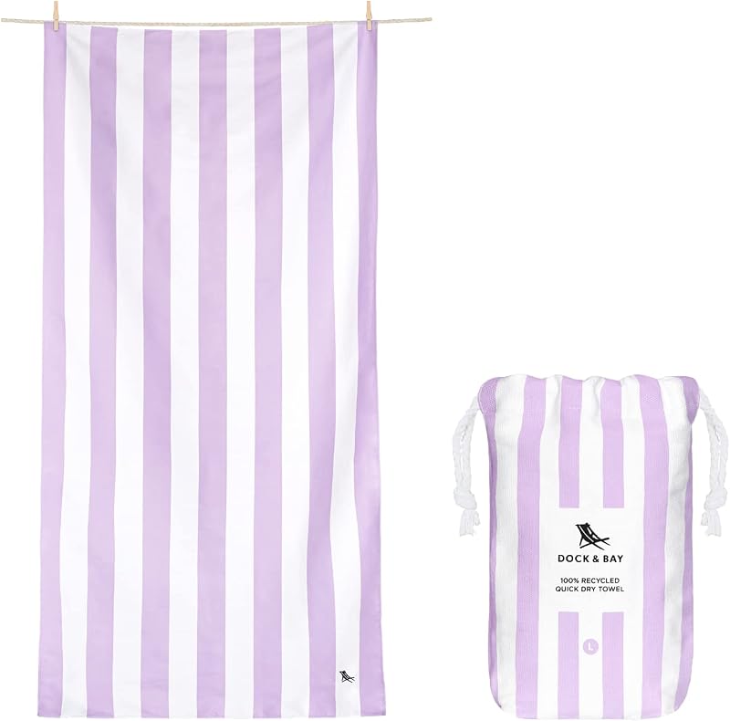 Dock & Bay Beach Towel Cabana Light Lombok Lilac Large 160x90cm Quick Dry