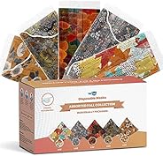 WeCare Disposable Face Mask Individually Wrapped - 50 Pack, Floral Fall Print Masks - Matching Kids and Adult 
