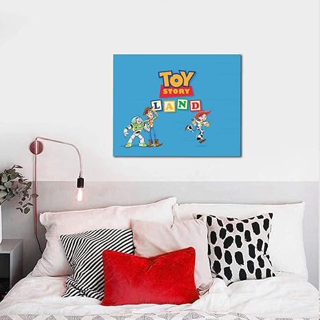 Amazon Co Jp 油絵toy Story トイ ストーリー モダンポスター フレームレス装飾画 インテリア絵画 壁掛け アートポスター 額縁なし モダン 新築飾り 贈り物 キャンバス寝室の装飾風景 壁の絵 インテリア装飾40x50cm フレームレス ホーム キッチン