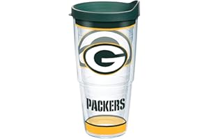 Tervis Made in USA Double Walled NFL Green Bay Packers Insulated Tumbler Cup Keeps Drinks Cold & Hot, 24oz, Tradition