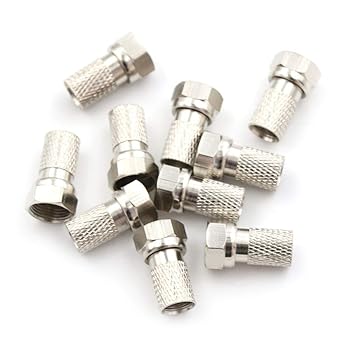 Amazon.com: 10Pcs Aluminium Alloy F Plug Connector RG6 Satellite Sky Virgin TV Aerial Cable Screw Twist Coax Whosesale: Industrial & Scientific