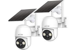 WOOLINK 2PCS 4MP Solar Security Cameras Wireless Outdoor, 2.5K Solar/Battery Powered Camera for Home Security, Pan/Tilt 2.4Ghz WiFi Camera with PIR, 2-Way Audio, Cloud/SD, Color Night Vision