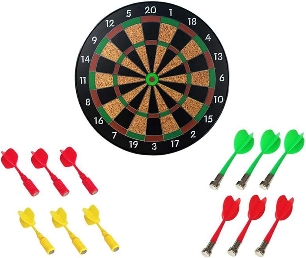 JLDN Kids Dart Board Set, Magnetic Dart Board Great Games for Kids,Magnetic Safety Dart Board with 12pcs Safe Darts