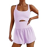 Inadays Womens Running Onesie Workout Rompers One Piece Outfits Exercise Jumpsuits Gym Yoga Clothes XS-L