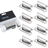 Creality 3D Ender 3 Glass Bed Clips 8 Pcs, 3D Printer 7mm Stainless Steel Silver Bed Clips 3D Bed Clamps for Ender 3 Series E