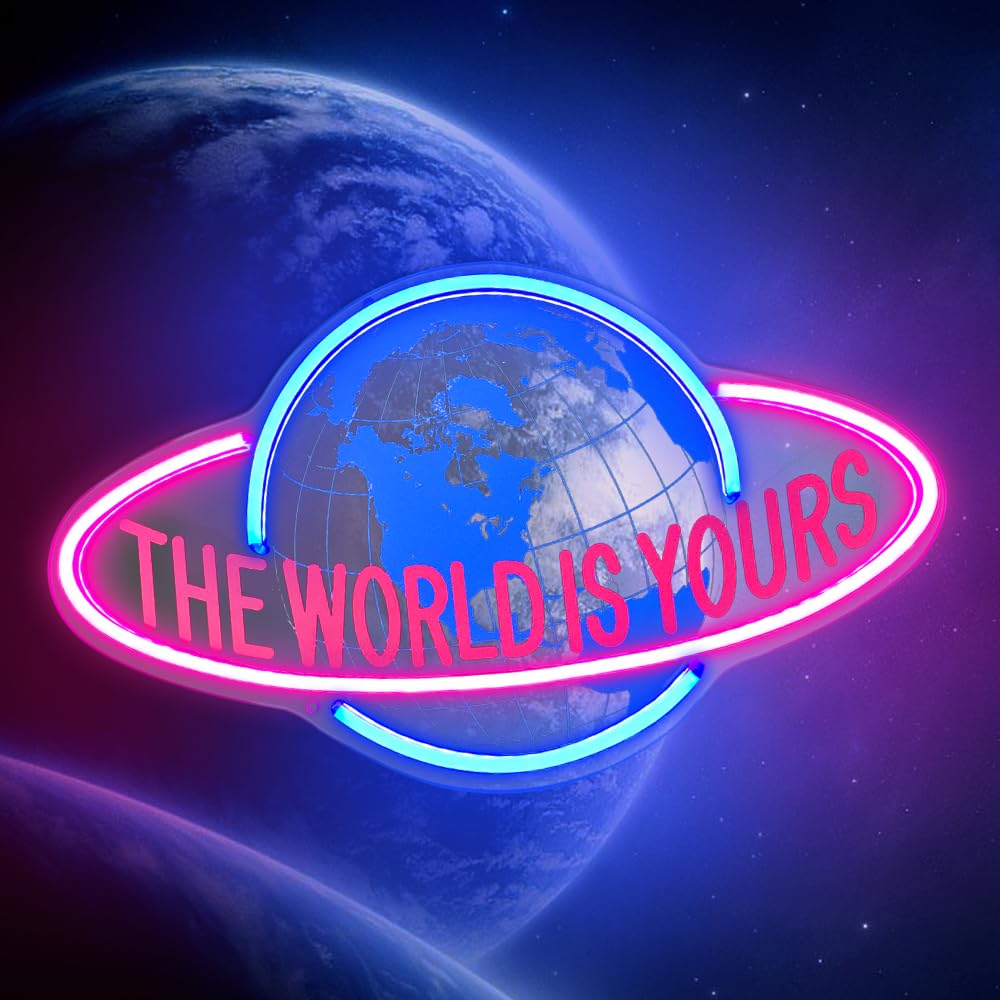 THE WORLD IS YOURS Neon Sign for Wall Decor, Cool