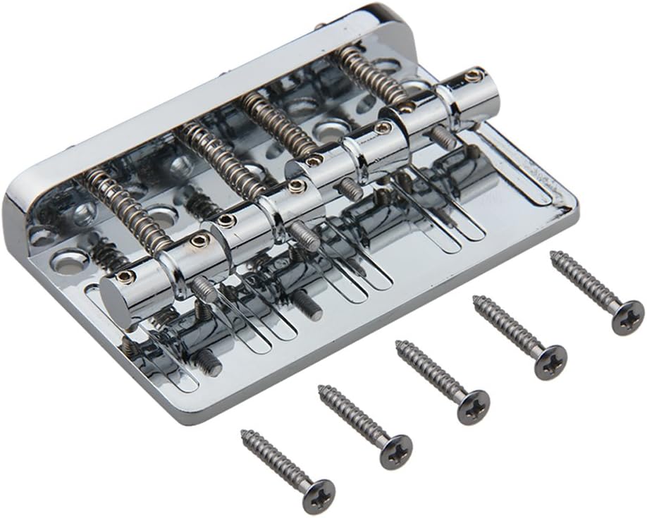 Kmise Electric Bass Guitar Bridge Fit for Precision Jazz Bass 201B4