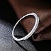 Eternity Love Women's Wedding Band Stackable Ring Round Brilliant Cubic Zirconia Rose White Gold Plated Engagement Promise Anniversary Ring