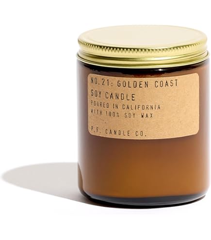 Amazon.com: P.F. Candle Co. Teakwood & Tobacco Classic Large Concentrated  Scented Soy Wax Candle (12.5 oz) 60-70 Hour Burn Time, Amber Glass Jar,  Made in the U.S.A. : Home & Kitchen