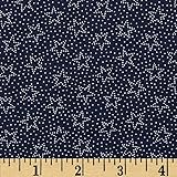 Made in the USA Dotted Stars Navy Fabric By The Yard