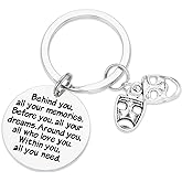 AHAETH Thespian Gifts Keychain for Women Men an Theatre Gift Ideas Theatre Mask Bracelets