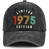 KKMKSHHG Limited 1975 1965 1955 Edition Baseball Cap for Men Women, 50th 60th 70th Birthday Party Hat