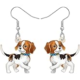 NEWEI Acrylic Cute Basket Dog Earrings Drop Dangle Fashion Animal Jewelry For Women Gifts Charms